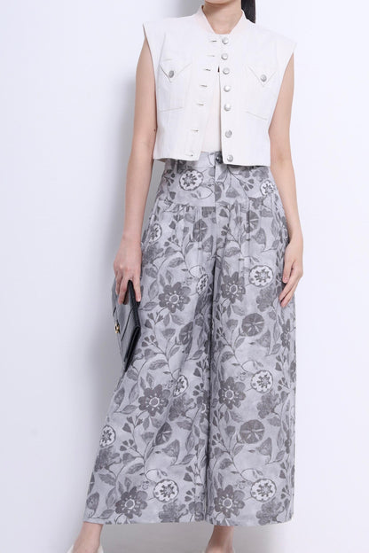 Kaia Cropped Denim Vest