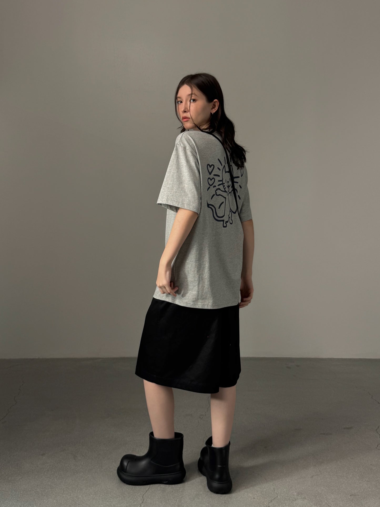 Kittie Print Oversized Tee