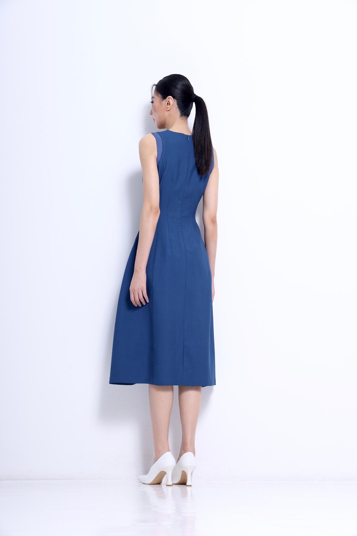 Elena Tailored A-line Midi Dress