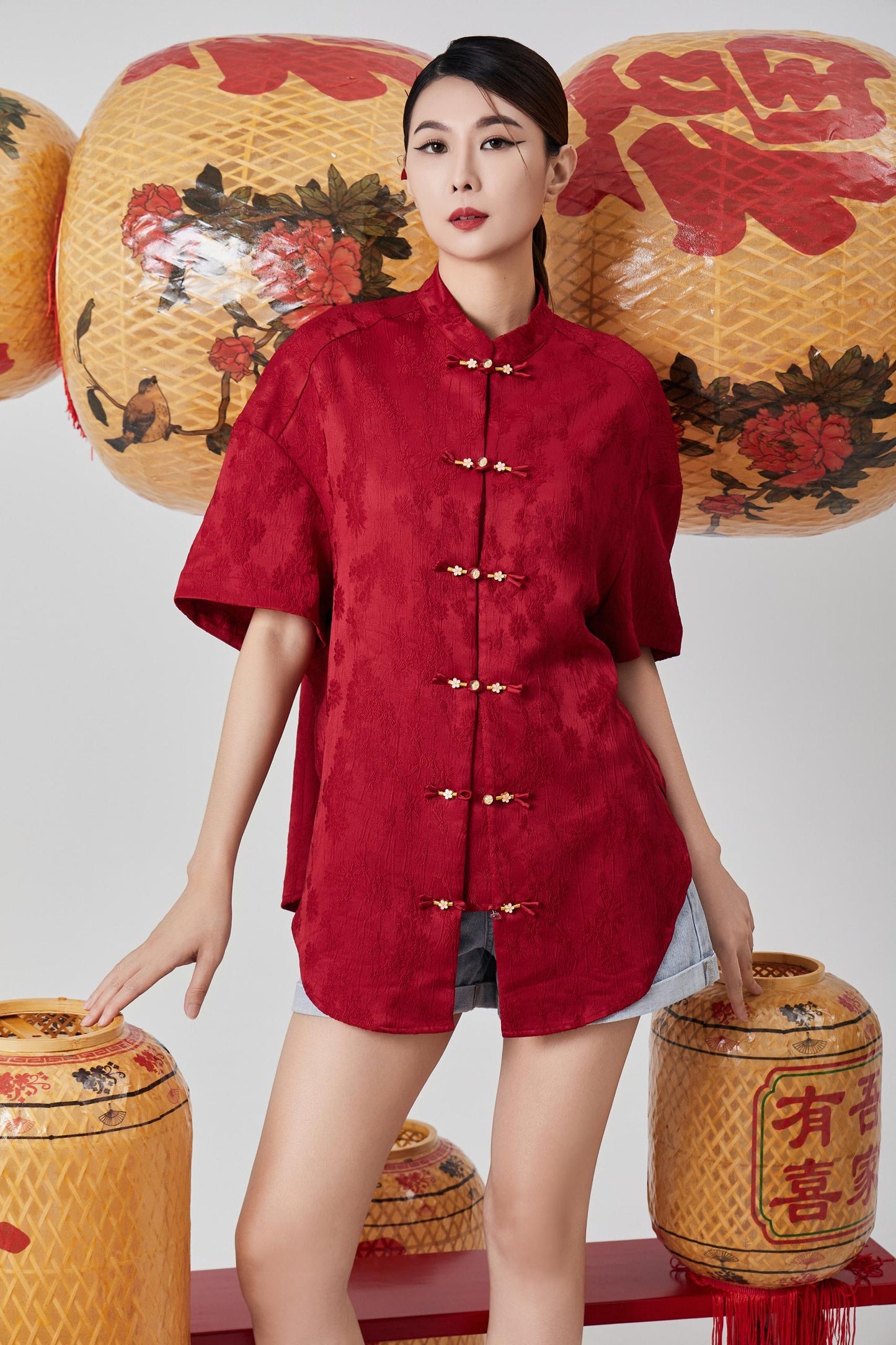 Zhao Orient Oversized Top