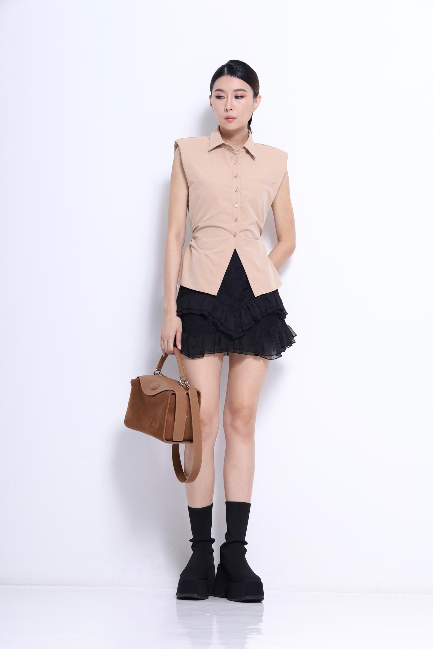 Gia Fitted Back Tie Shirt
