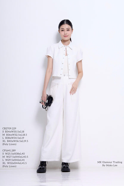 Celeste Linen Button Down Top