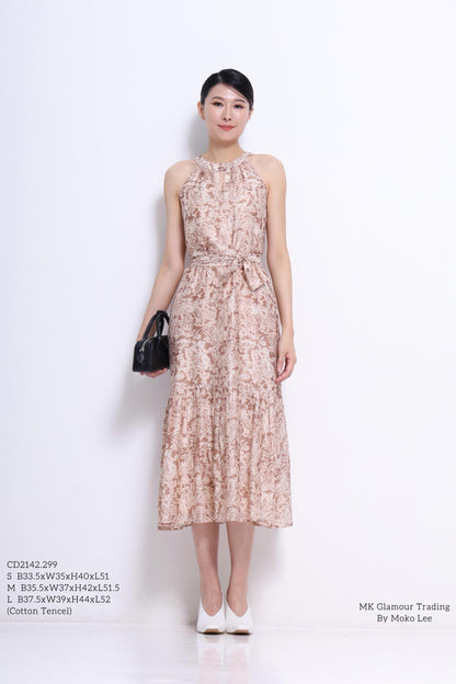 Mona Cut In Printed Dress