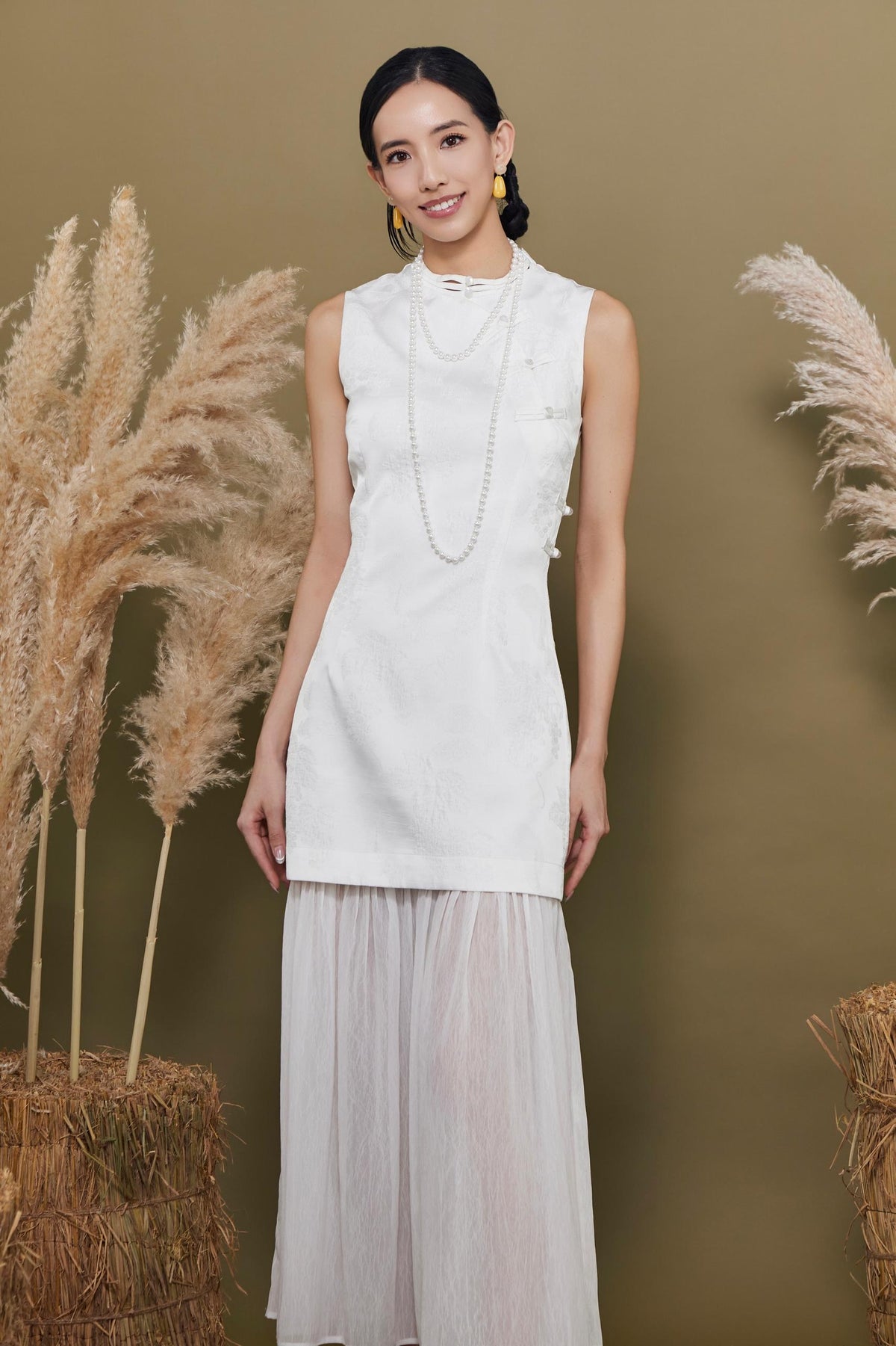 Ling Orient Mandarin Chiffon Qipao