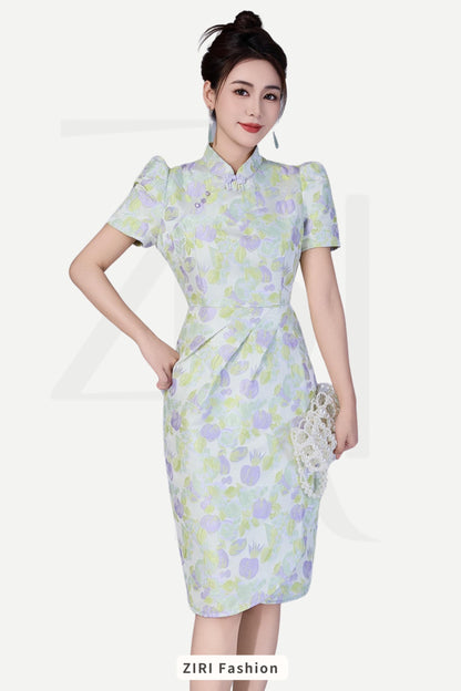 Ziri Jacquard Qipao Dress