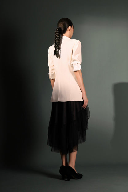 Pansy Asymmetrical Tulle Skirt