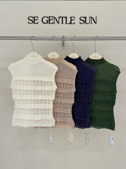 Luna Hollow Lace Knit Top