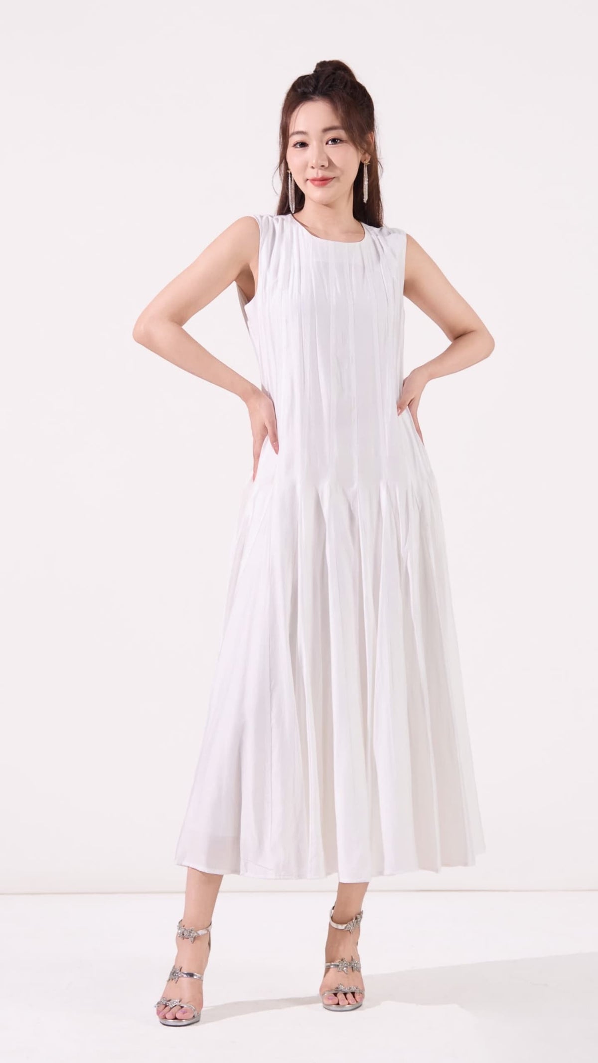 Ziri Tencel Pleated Dress