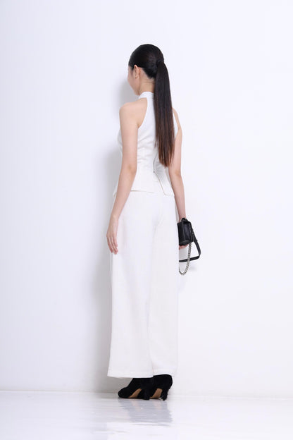 Solar Cut Out Linen Top