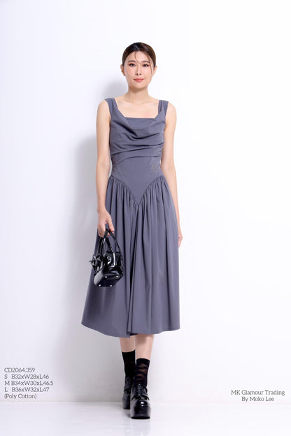 Rella Drop Waist A-line Dress