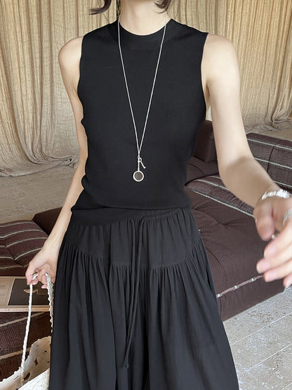 Gracetina Open Back Knit Top