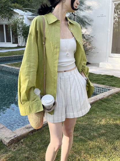 Yuri Linen Tailored Shorts