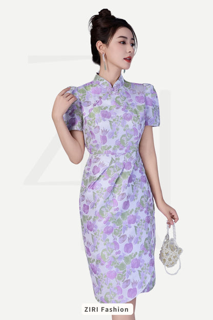 Ziri Jacquard Qipao Dress