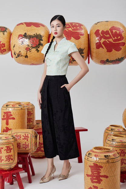 Hui Orient Pleated Culottes