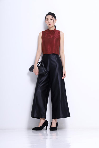 Veron Round Neck Satin Top