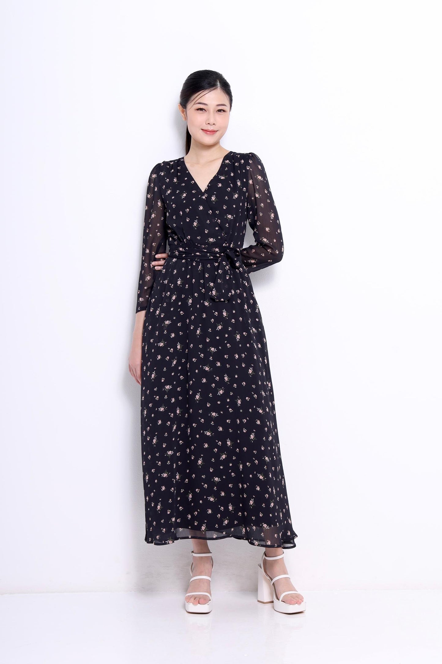 Lilian Chiffon Floral Dress