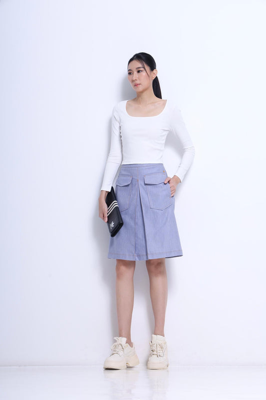 Tassy High Waisted Midi Skirt
