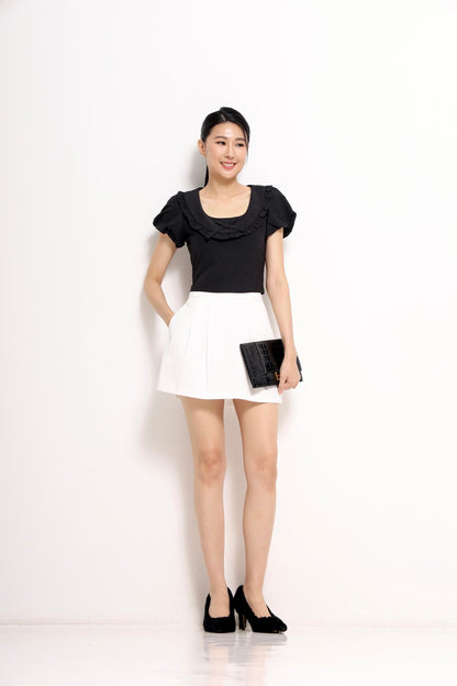 Lily Boat Neck Bow Tie Top
