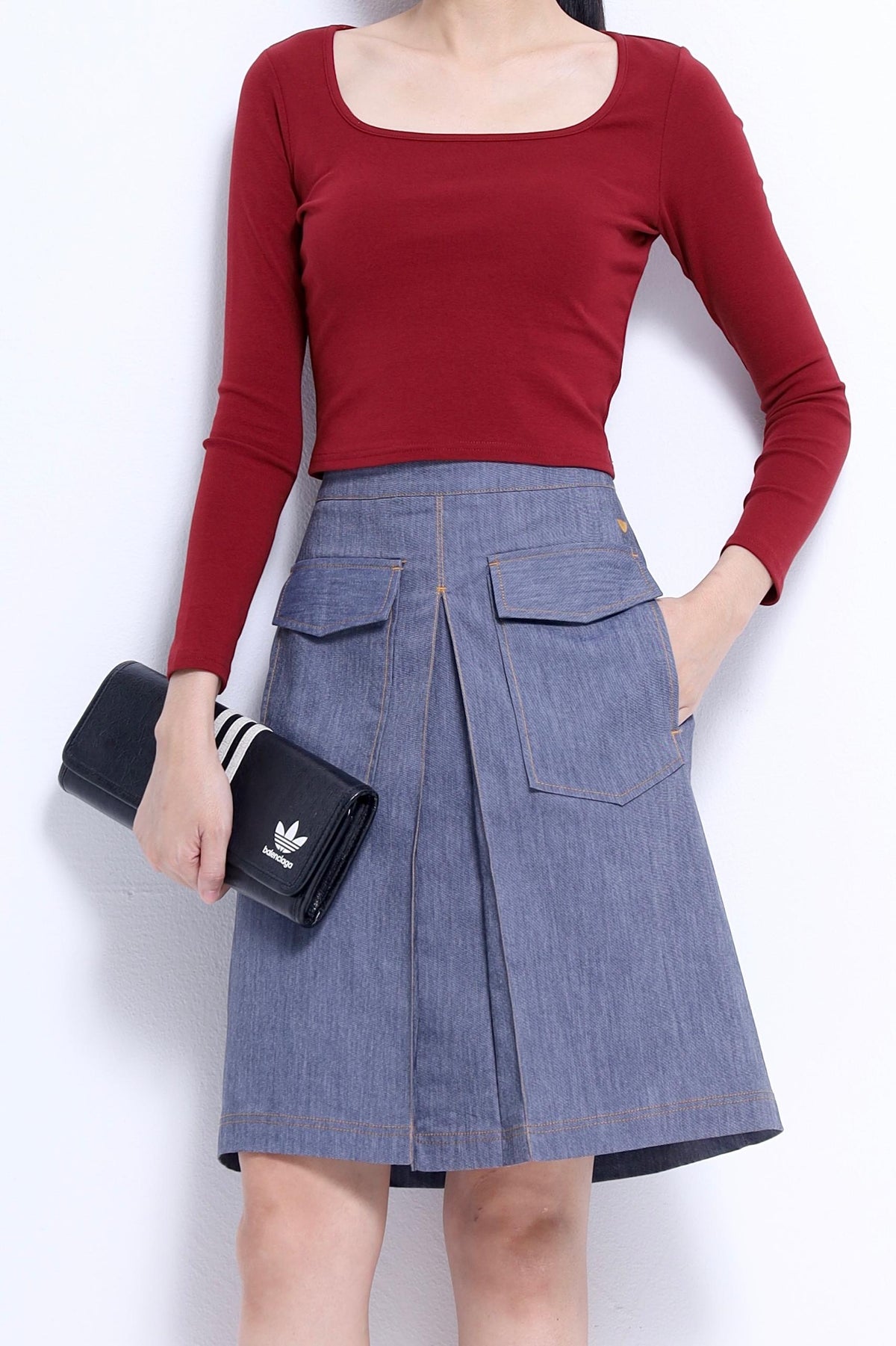 Tassy High Waisted Midi Skirt