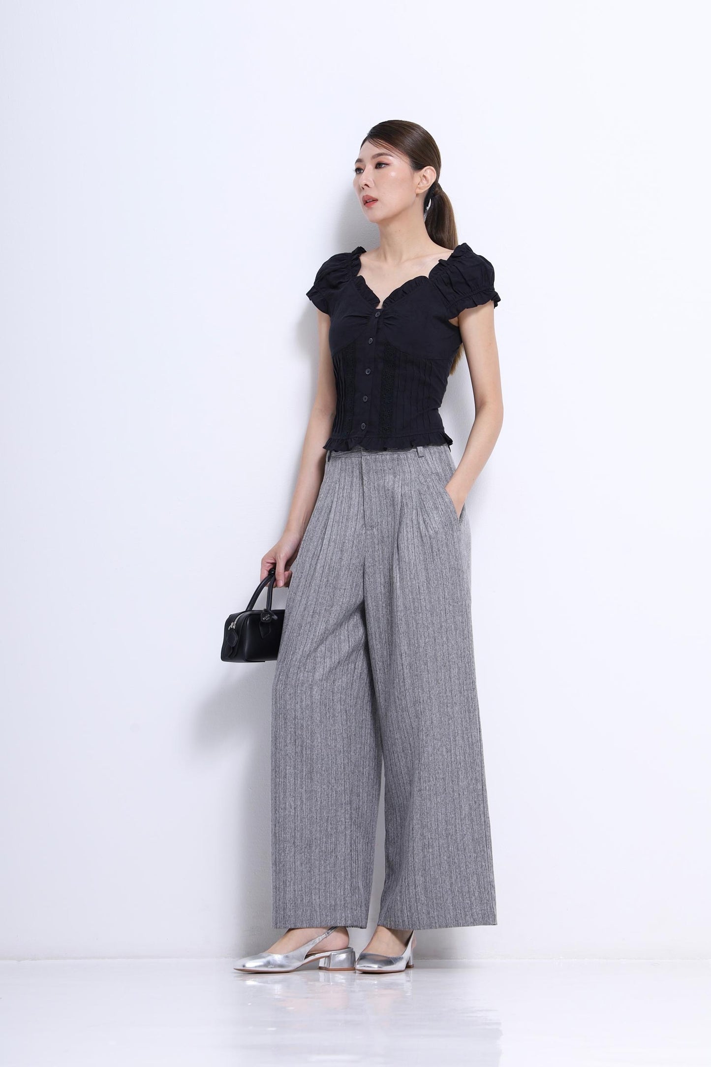 Giselle V-Neck Ruffle Blouse