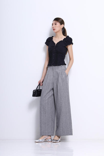 Giselle V-Neck Ruffle Blouse