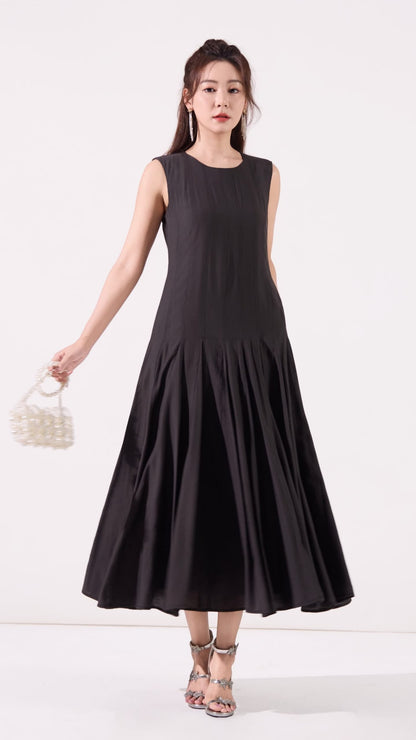 Ziri Tencel Pleated Dress