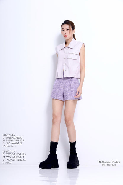 Alia Tailored Tweed Shorts