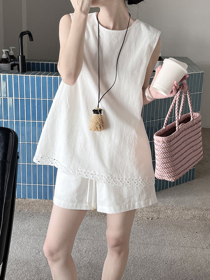 Zoey Broderie Linen Setwear