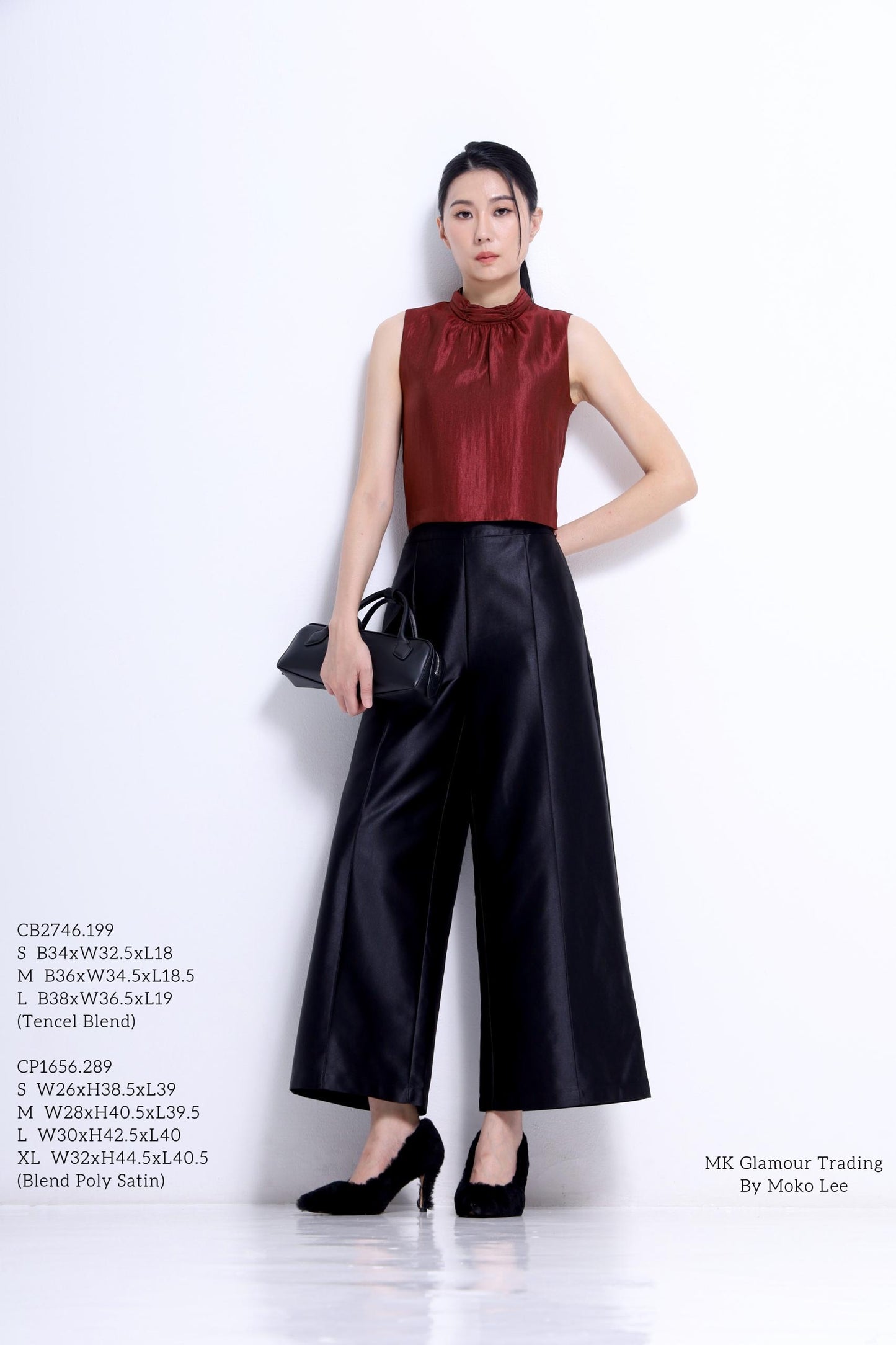 Veron Round Neck Satin Top