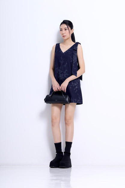 Aki V-Neck Denim A-line Dress