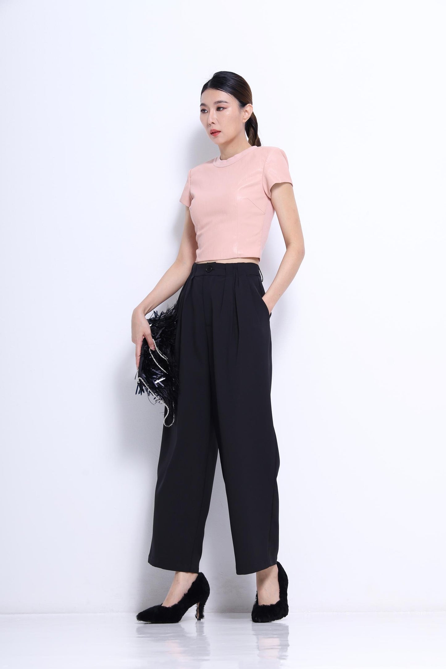 Olivia Faux Leather Top