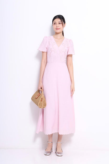 Nellie A-line Linen Dress