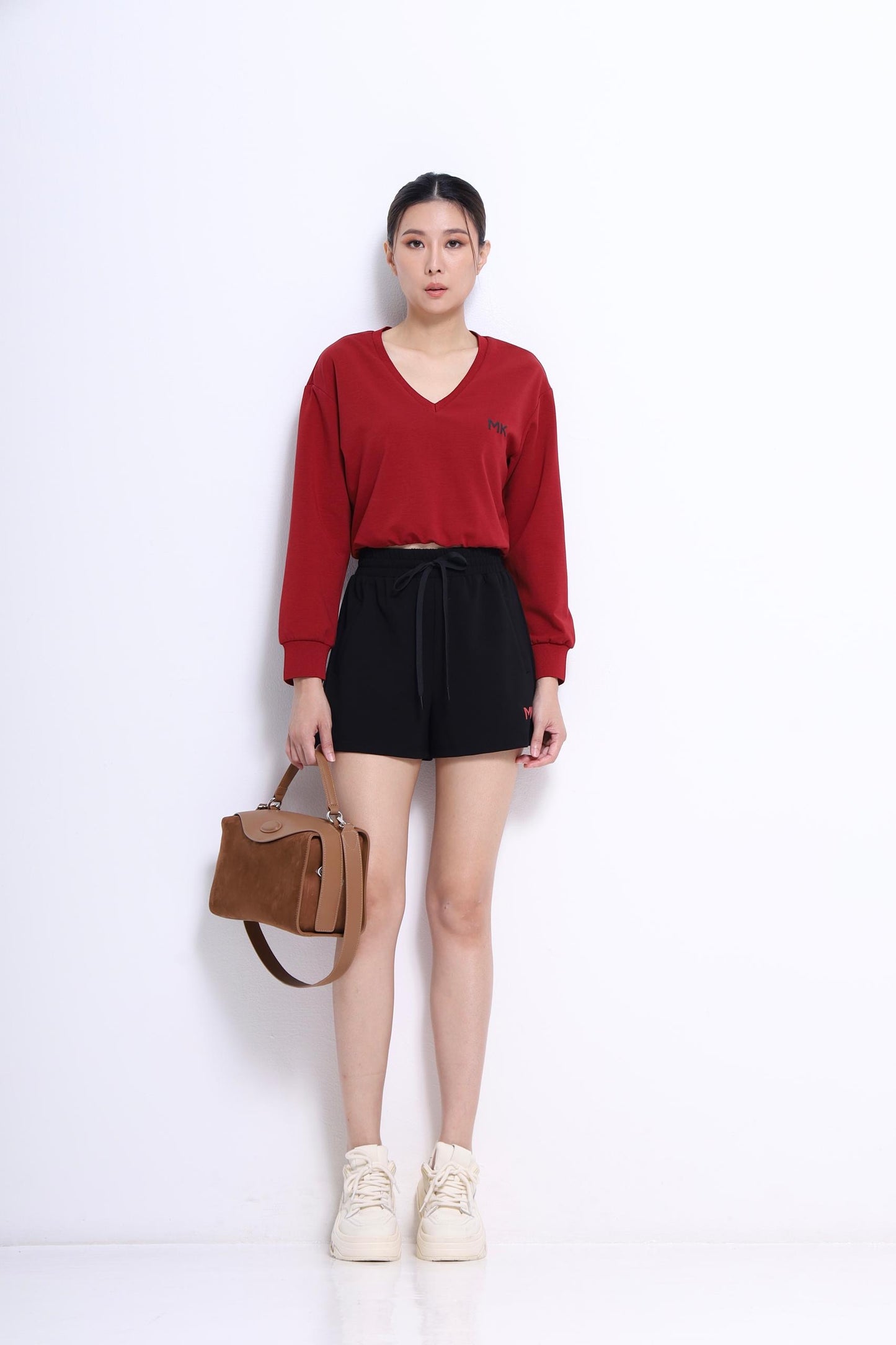 Moko Cropped V-neck Pullover