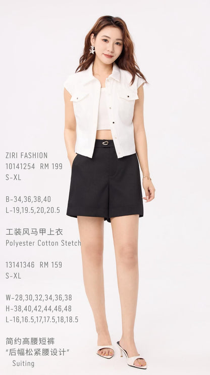 Ziri High Waist Tailored Shorts