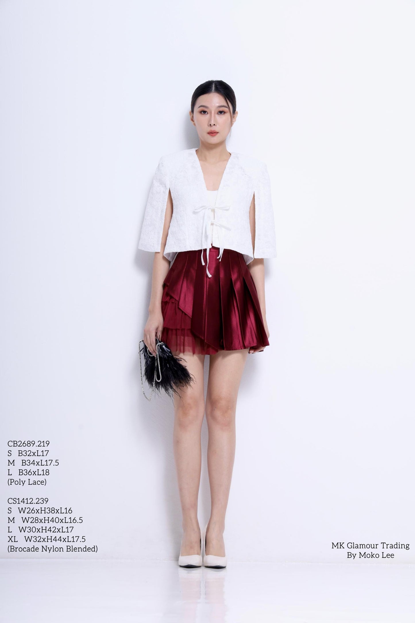 Lia Front Tie Cropped Cape
