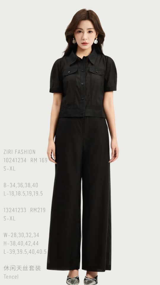 Ziri Tencel Top & Pants Set