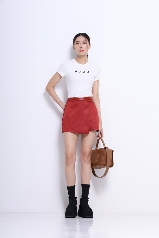 Jovi Tailored Asymmetrical Skorts