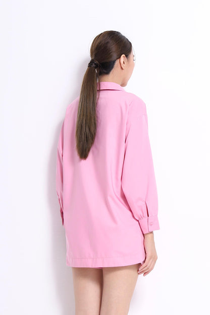 Zia V-Neck Oversized Shirt