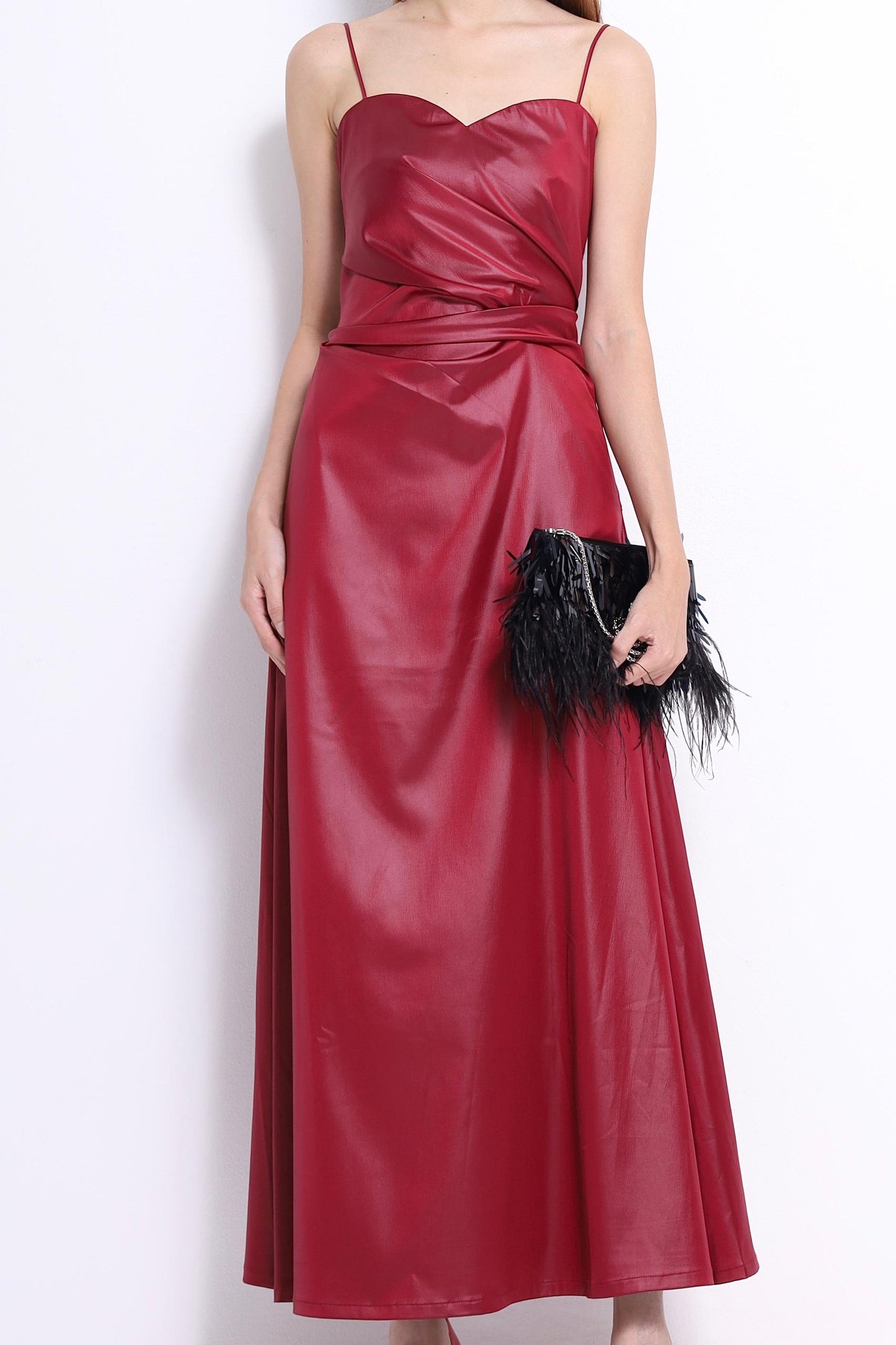 Dani Leather-like Evening Dress