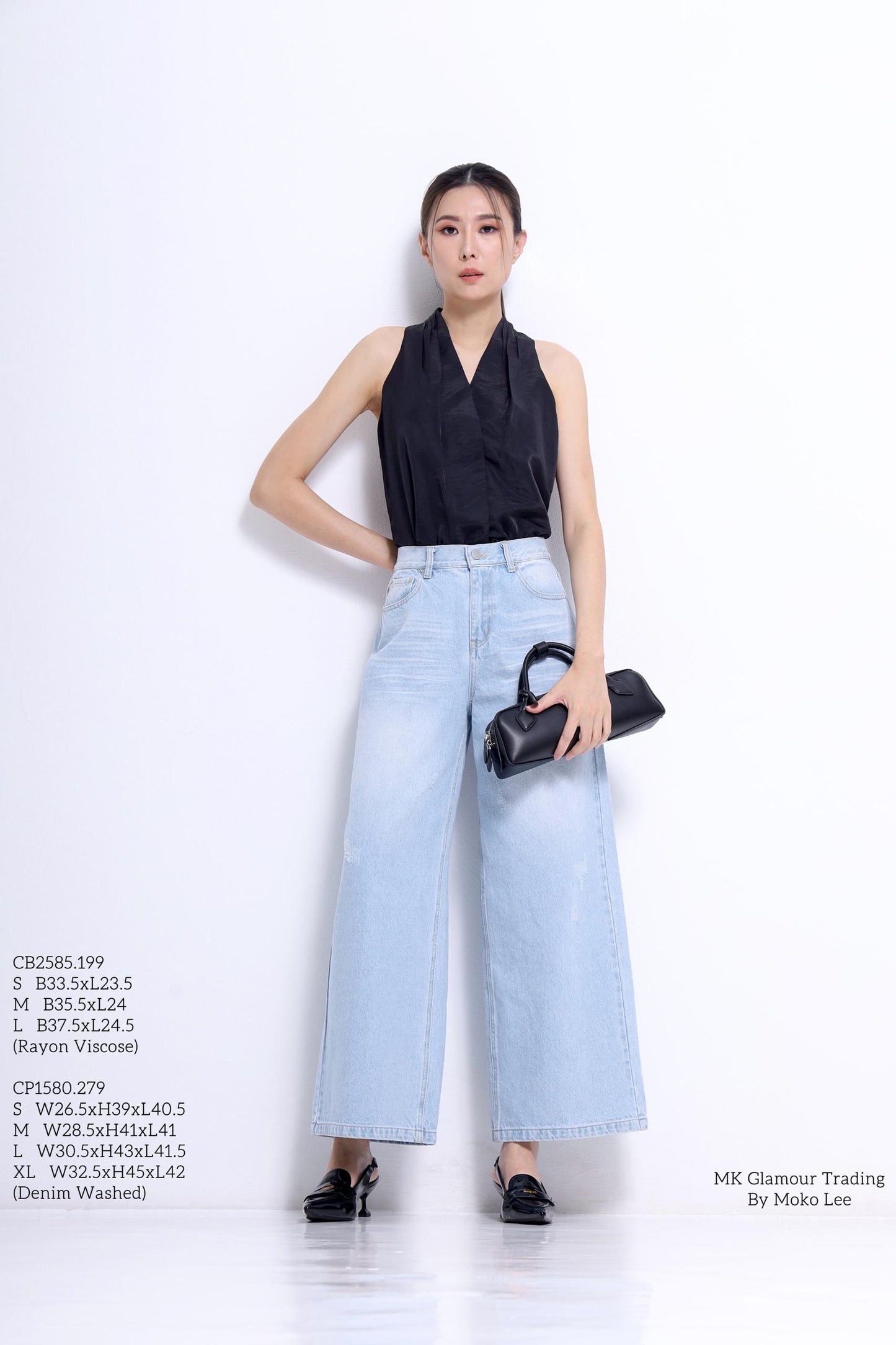 Nadya V-Neck Satin Top