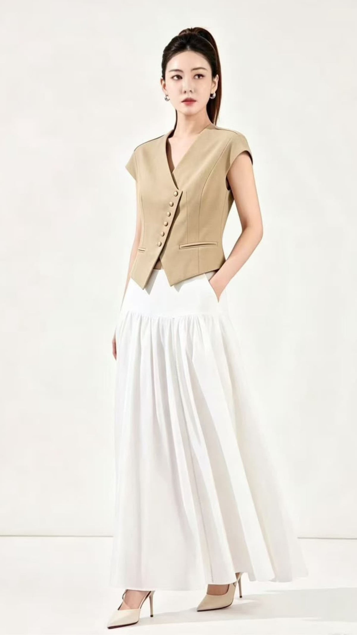 Ziri Asymmetrical Tailored Vest