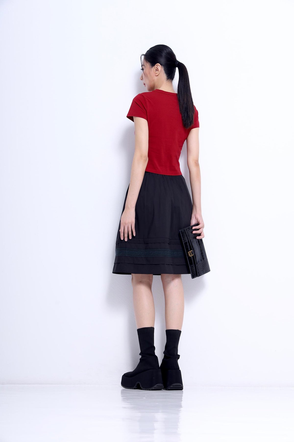 Ollie A-line Midi Skirt