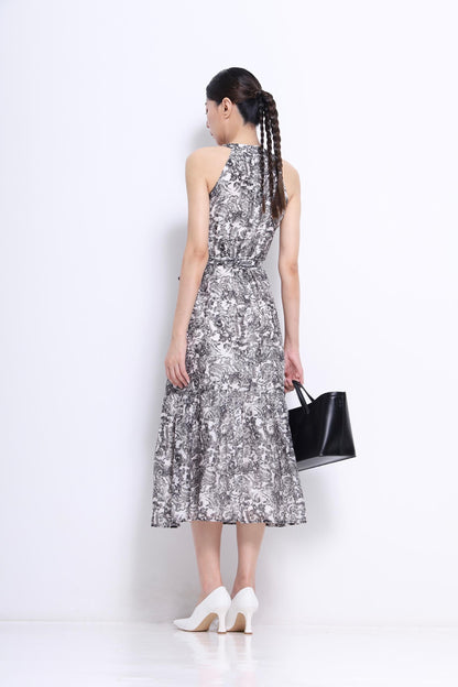 Mona Cut In Printed Dress