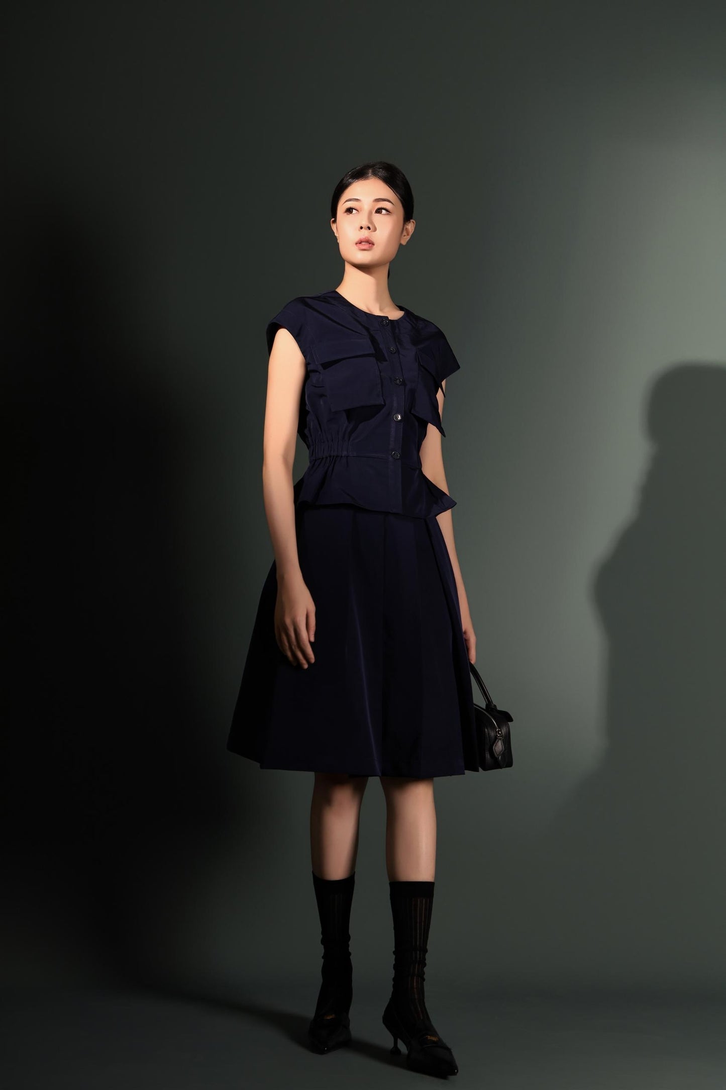 Jinna Pleated Aline Skirt