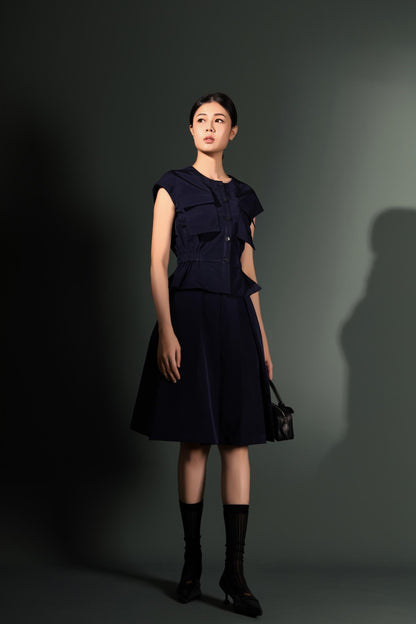 Jinna Pleated Aline Skirt