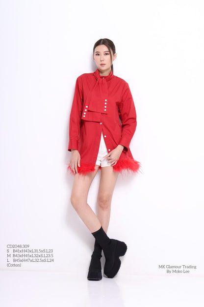 Jinny Feather Shirt Dress