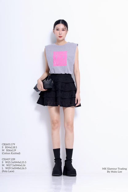 Lia Layered Lace Broderie Skirt