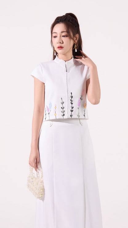 Jing Oriental A-line Skirt