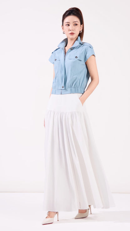 Ziri Biker Cropped Vest
