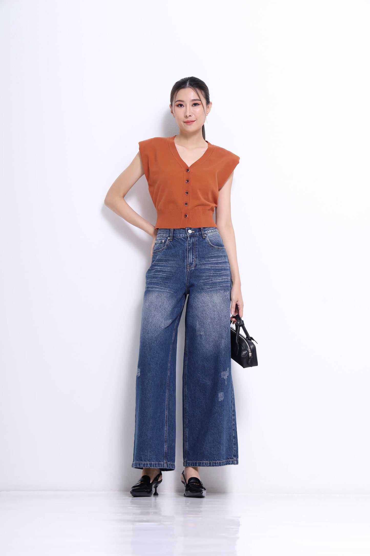 Josie V-Neck Cap Sleeve Knit